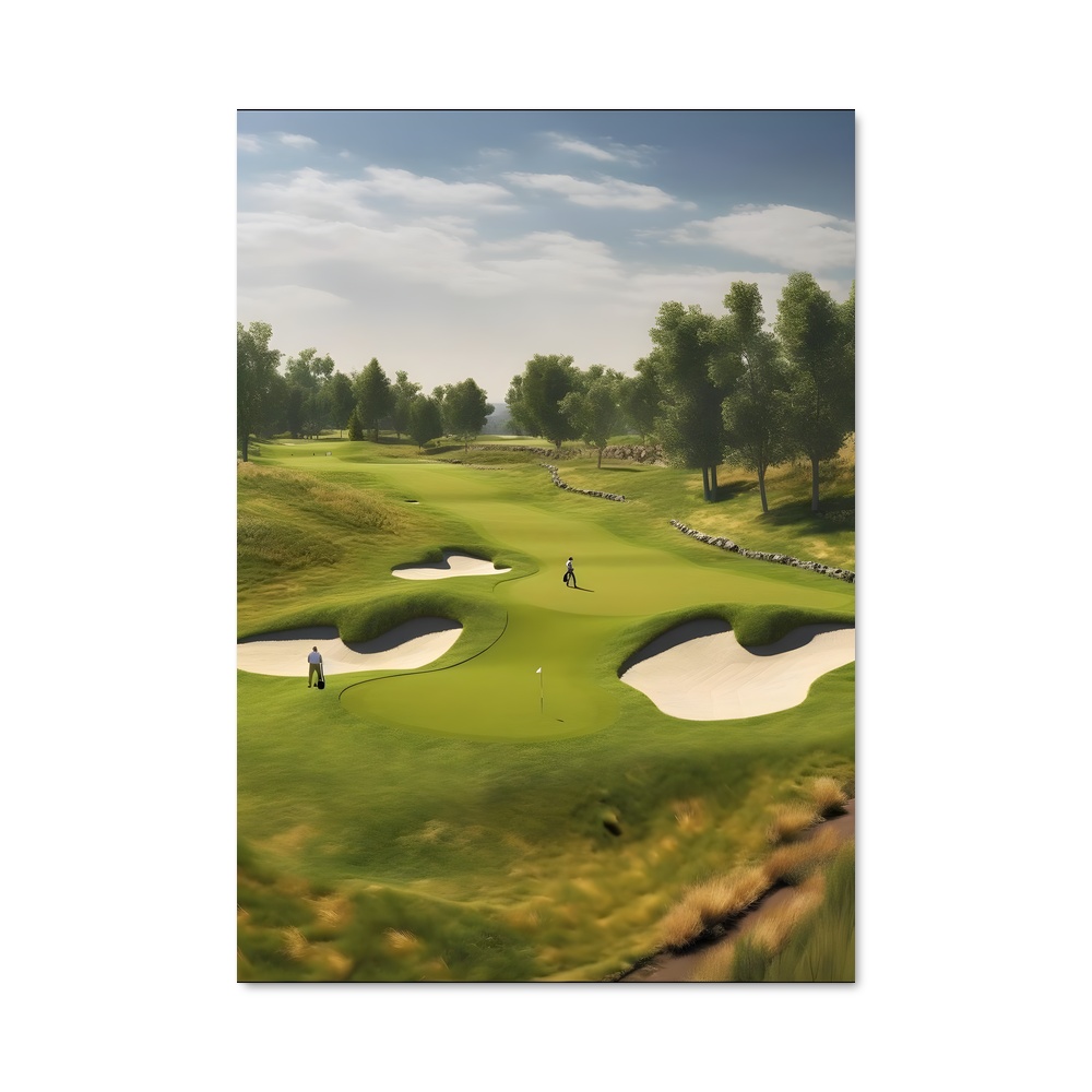 Poster Swing au Oakmont – affiche Golf